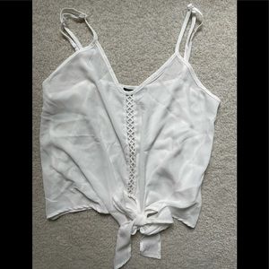 Shein tank top, with center cut-out and bottom tie